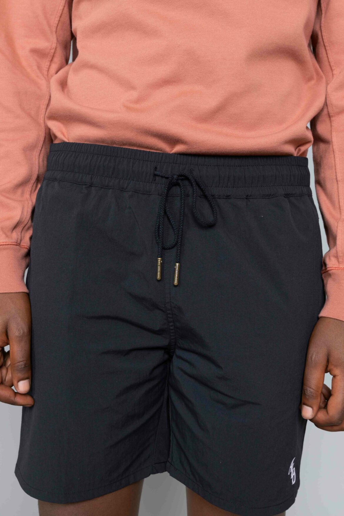 Nylon Monogram Shorts Black