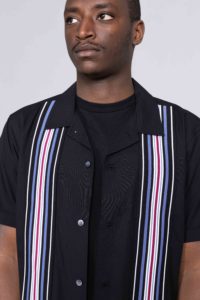 Stussy Striped Knit Panel Shirt black - Centrevillestore