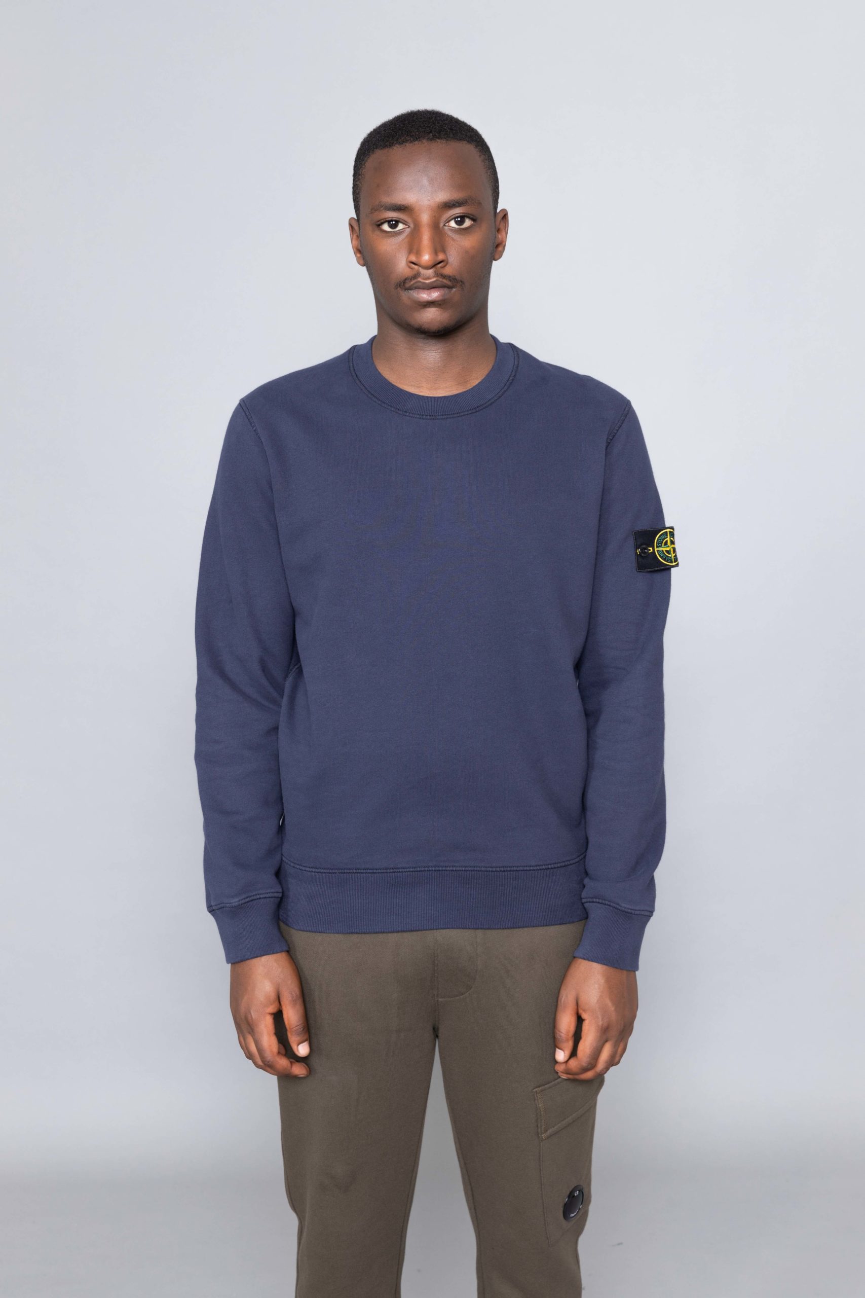 stone island marine blue sweatshirt