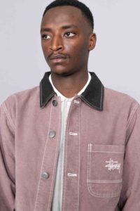 Stussy Brushed Moleskin Chore Jacket Cognac men store