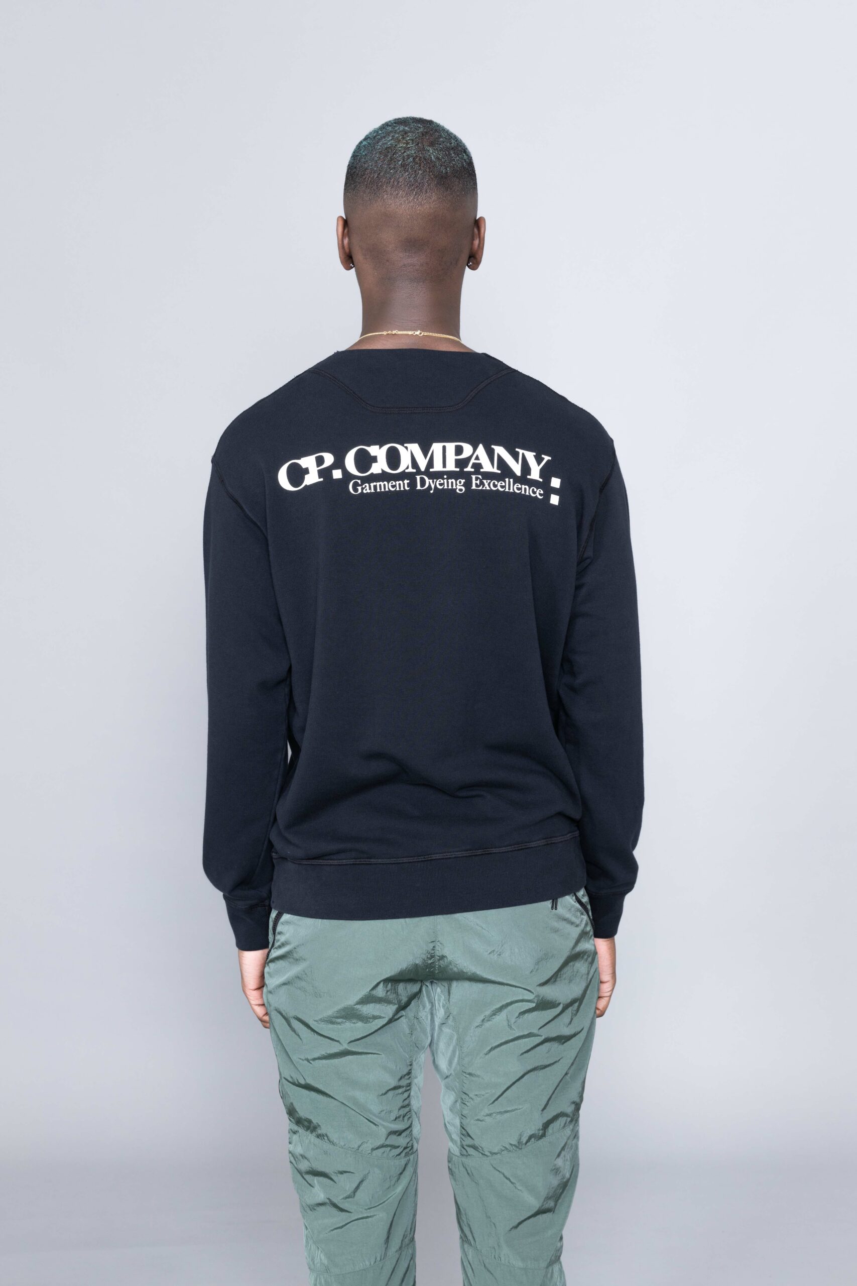 C.P. Company Cotton Fleece GDE Logo Sweatshirt Black