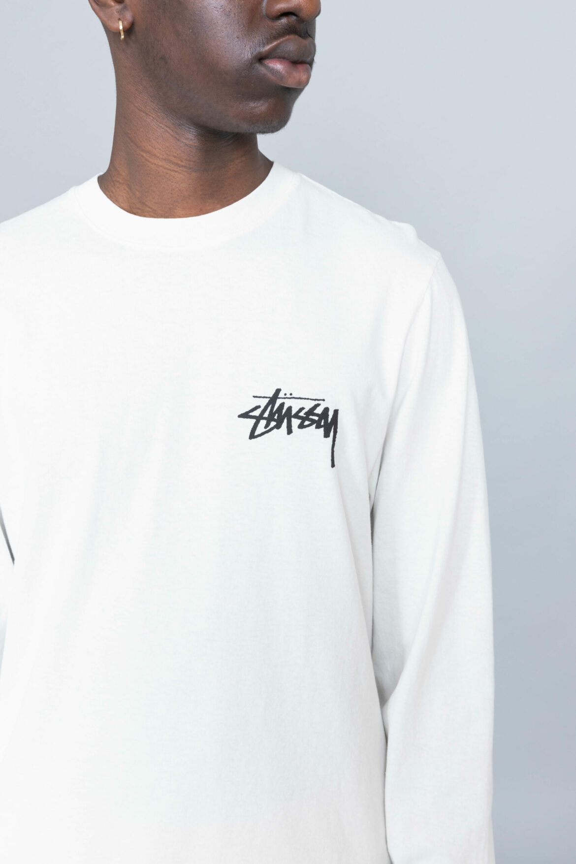 Stussy Spring Weeds Pigment Dyed LS Tee White nike - Centrevillestore