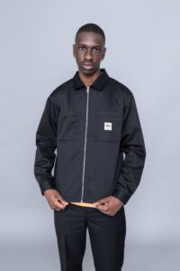 Stussy Zip Up Work LS Shirt Black billard - Centrevillestore