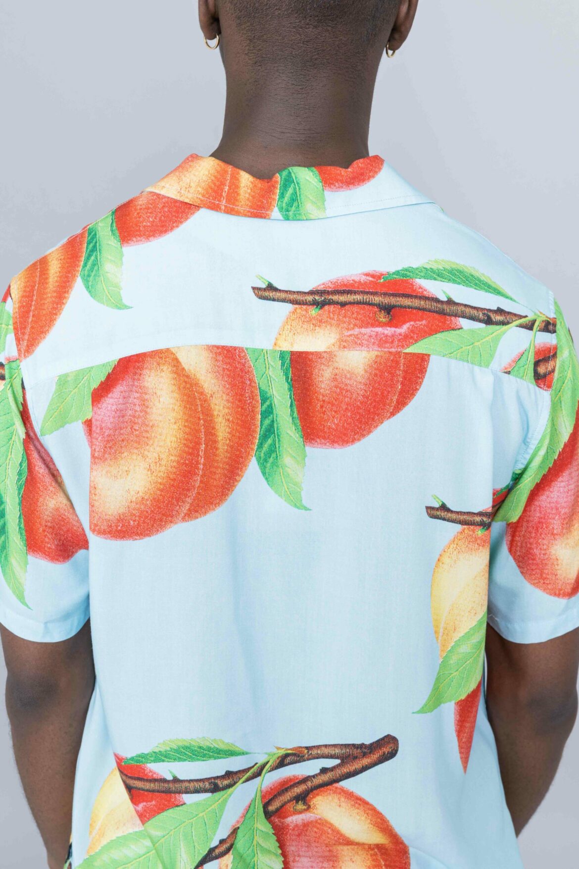 Stussy Peach Pattern Shirt Light Blue brussels shop - Centrevillestore