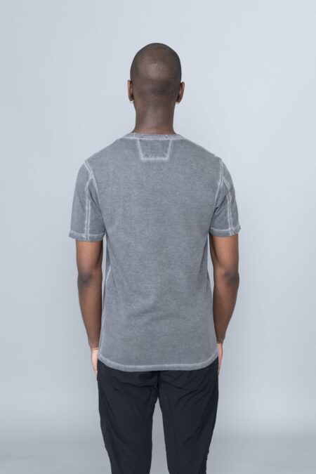 C P Company I C E Garment Dyed Logo T Shirt Black Centreville