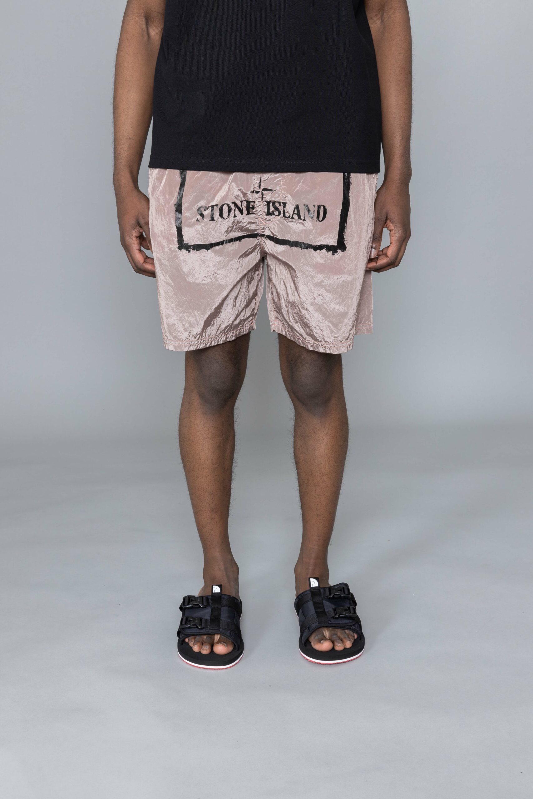 stone island rose quartz swim shorts