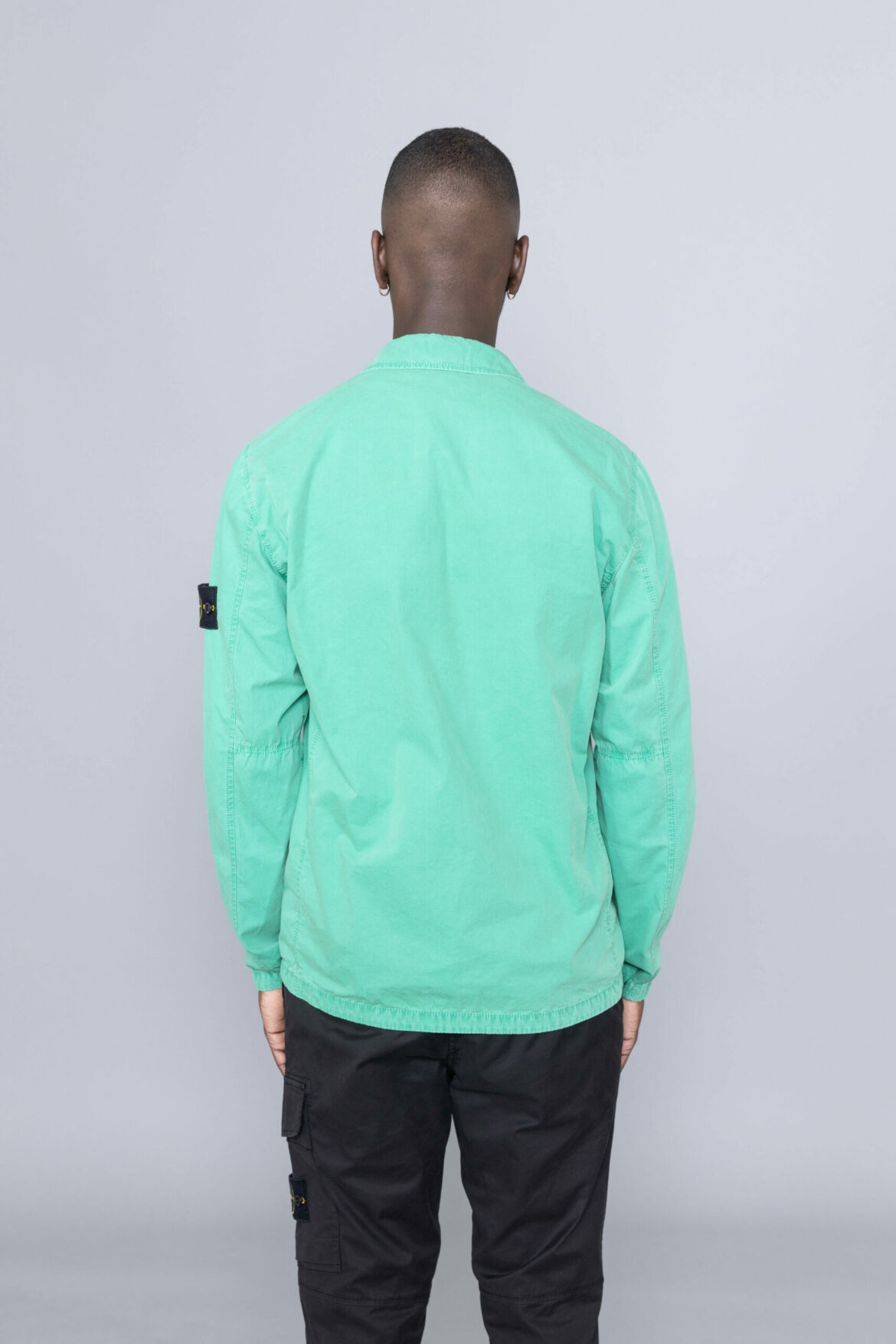 Stone Island Old Effect Zip Overshirt Green 113WN.V0150 Centrevillestore