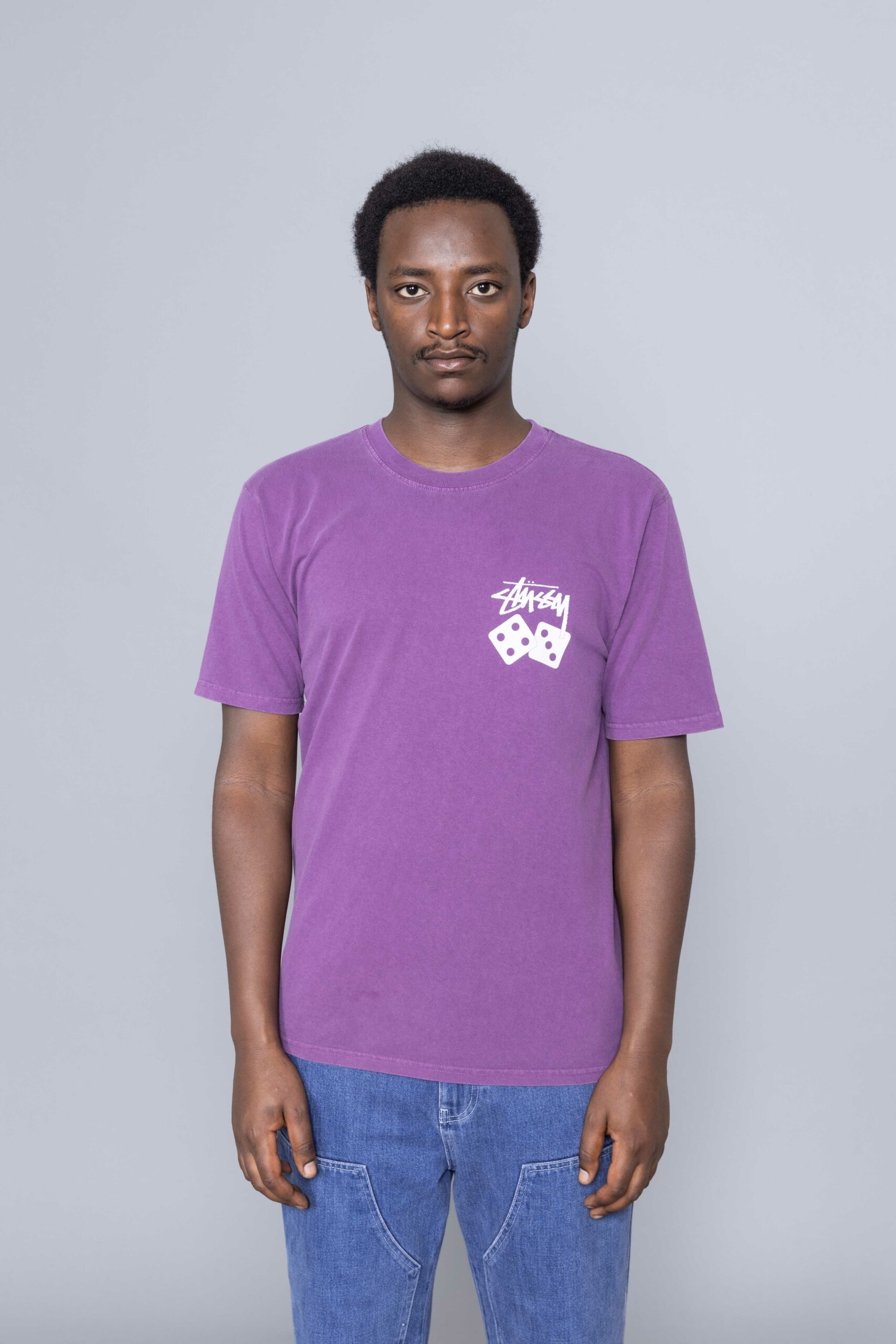 Stussy Dice Pigment Dyed Tee Purple - Centrevillestore