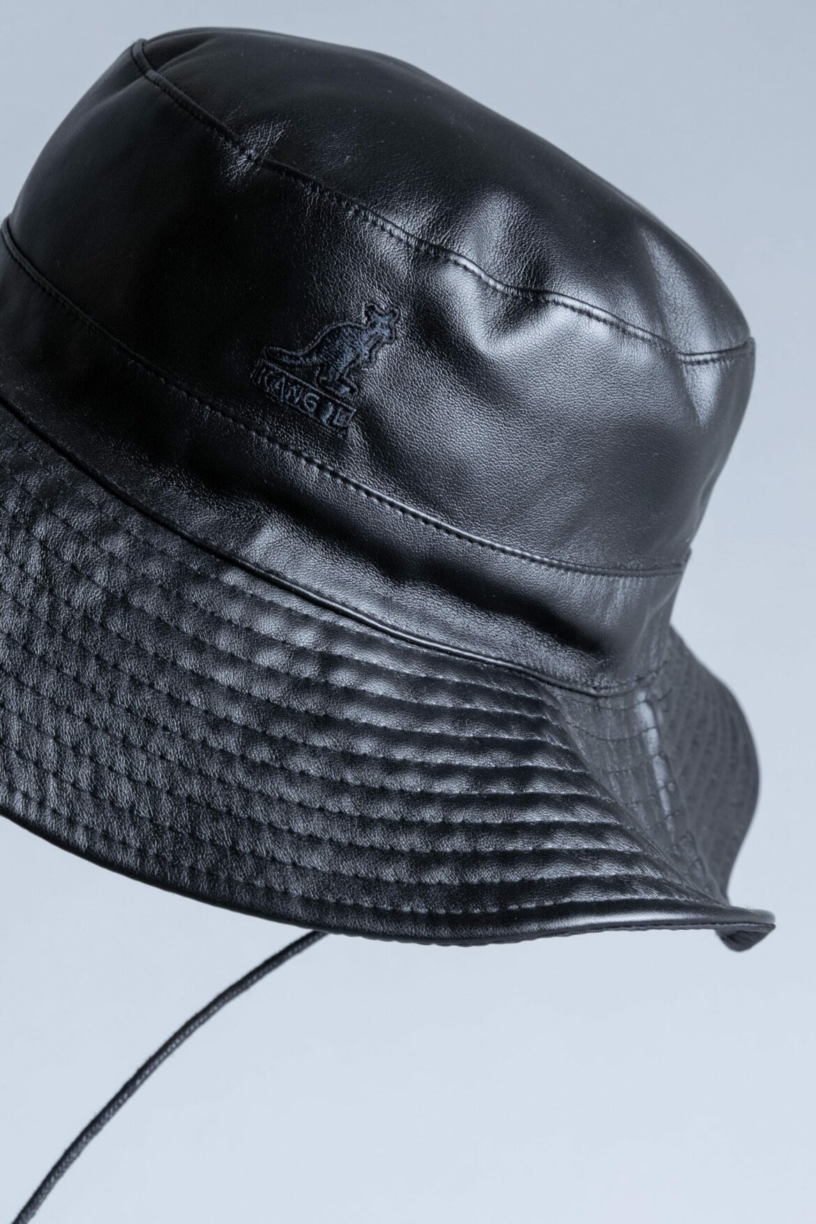 Leather kangol sale bucket hat