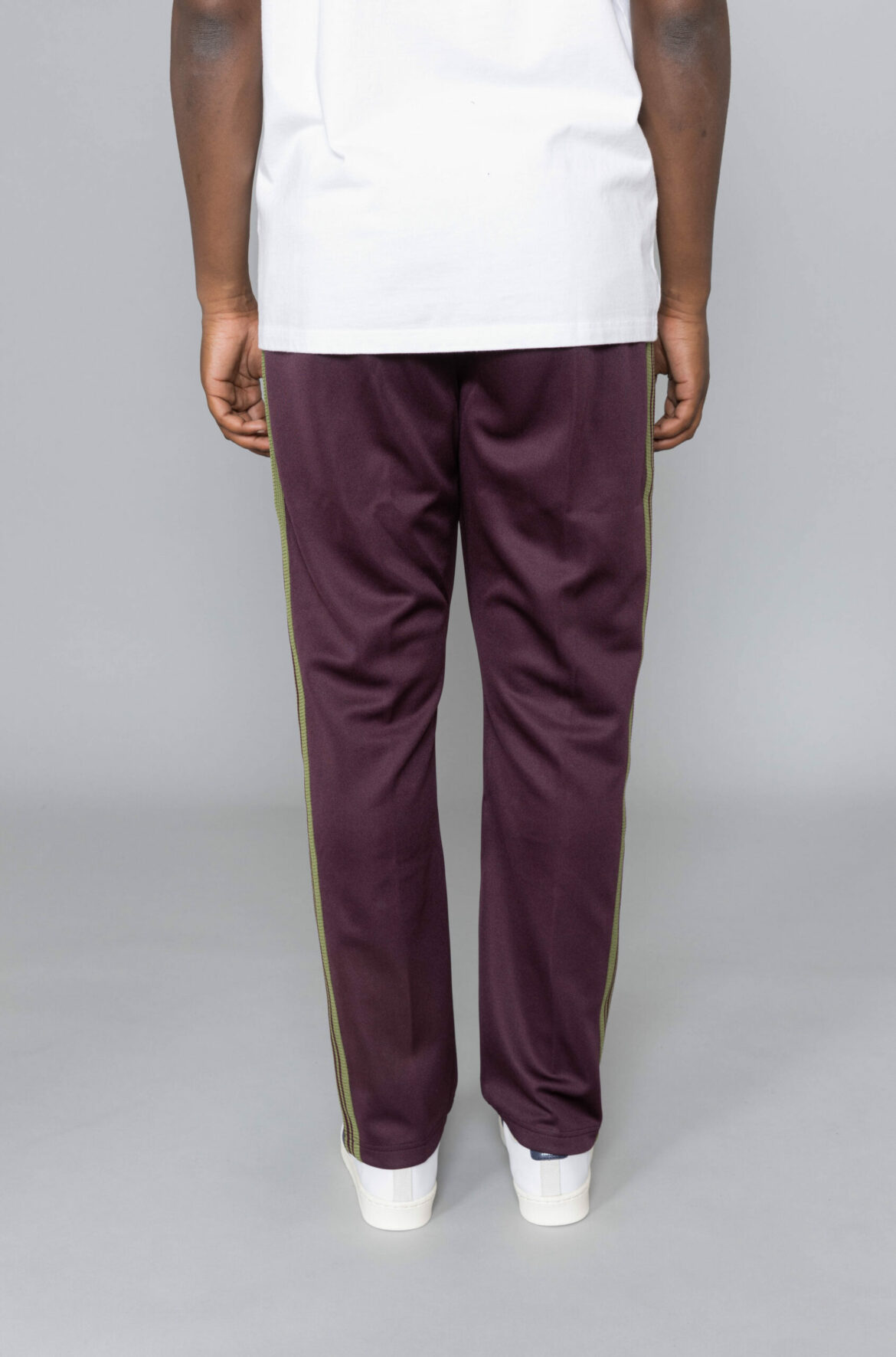 Needles Narrow Track Pant Poly Smooth Maroon sale - Centrevillestore