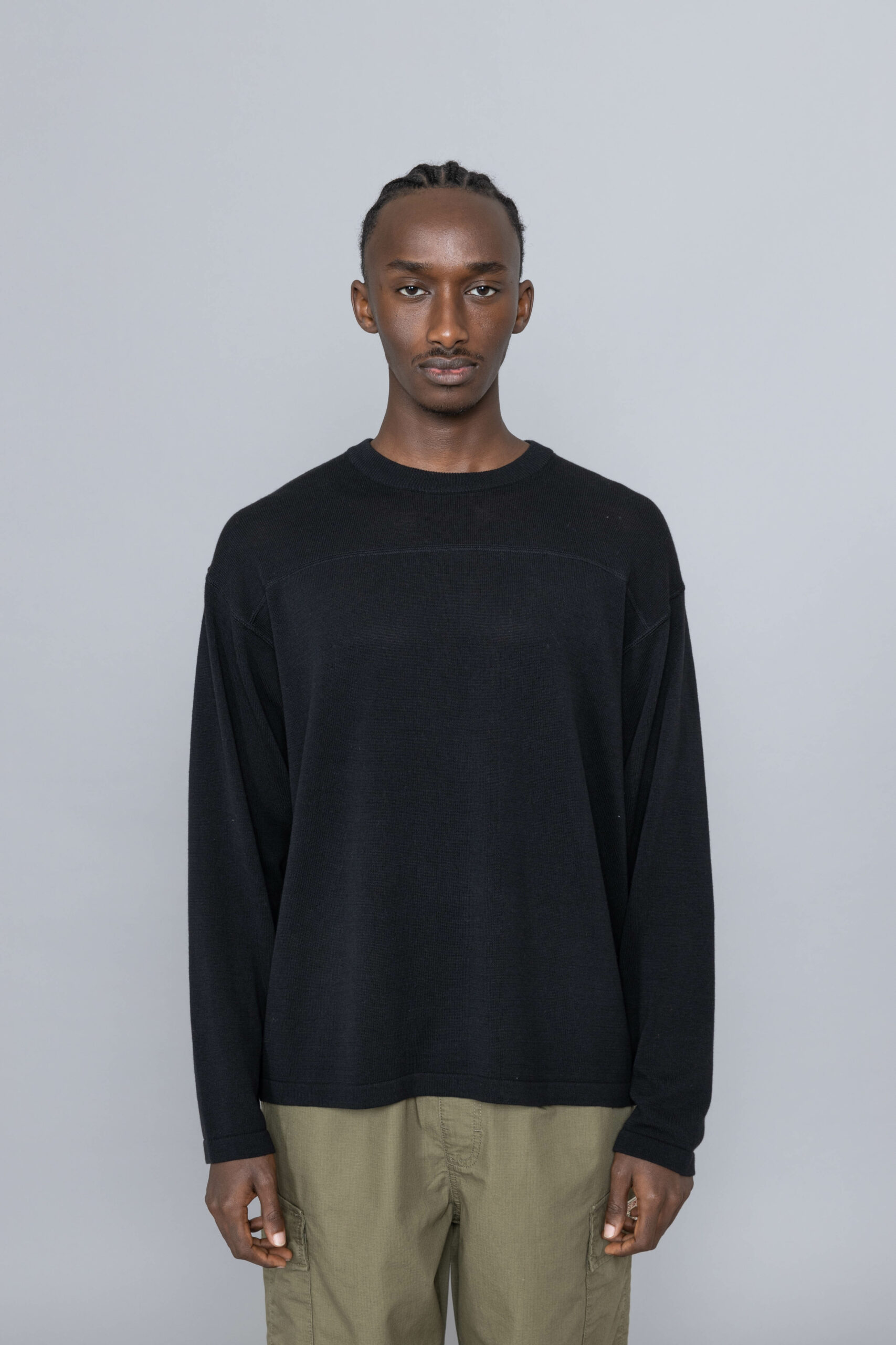 Stussy Lightweight Football Crew Black • Centreville Store