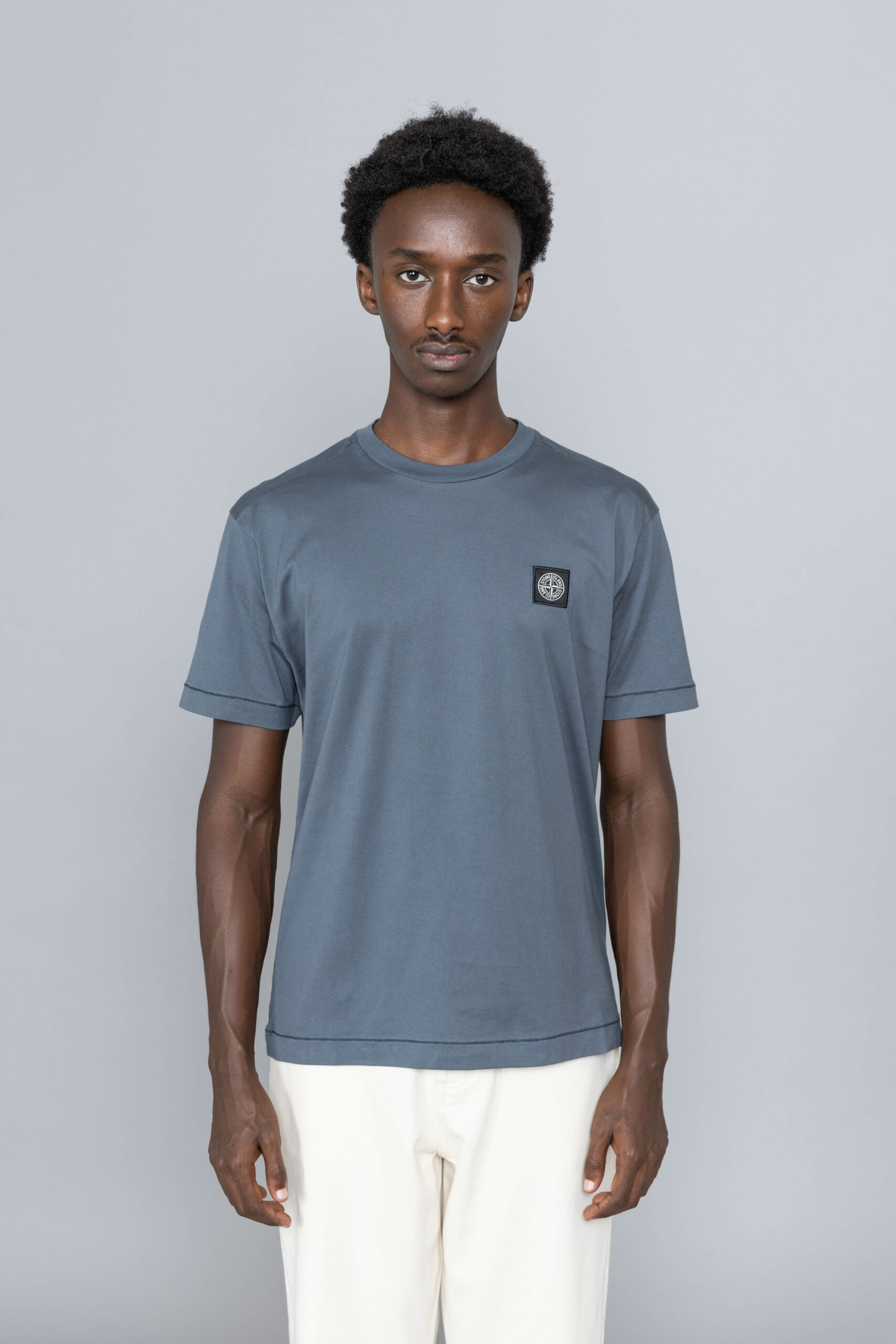 Stone Island Patch Logo Tshirt Lead Grey • Centreville Store