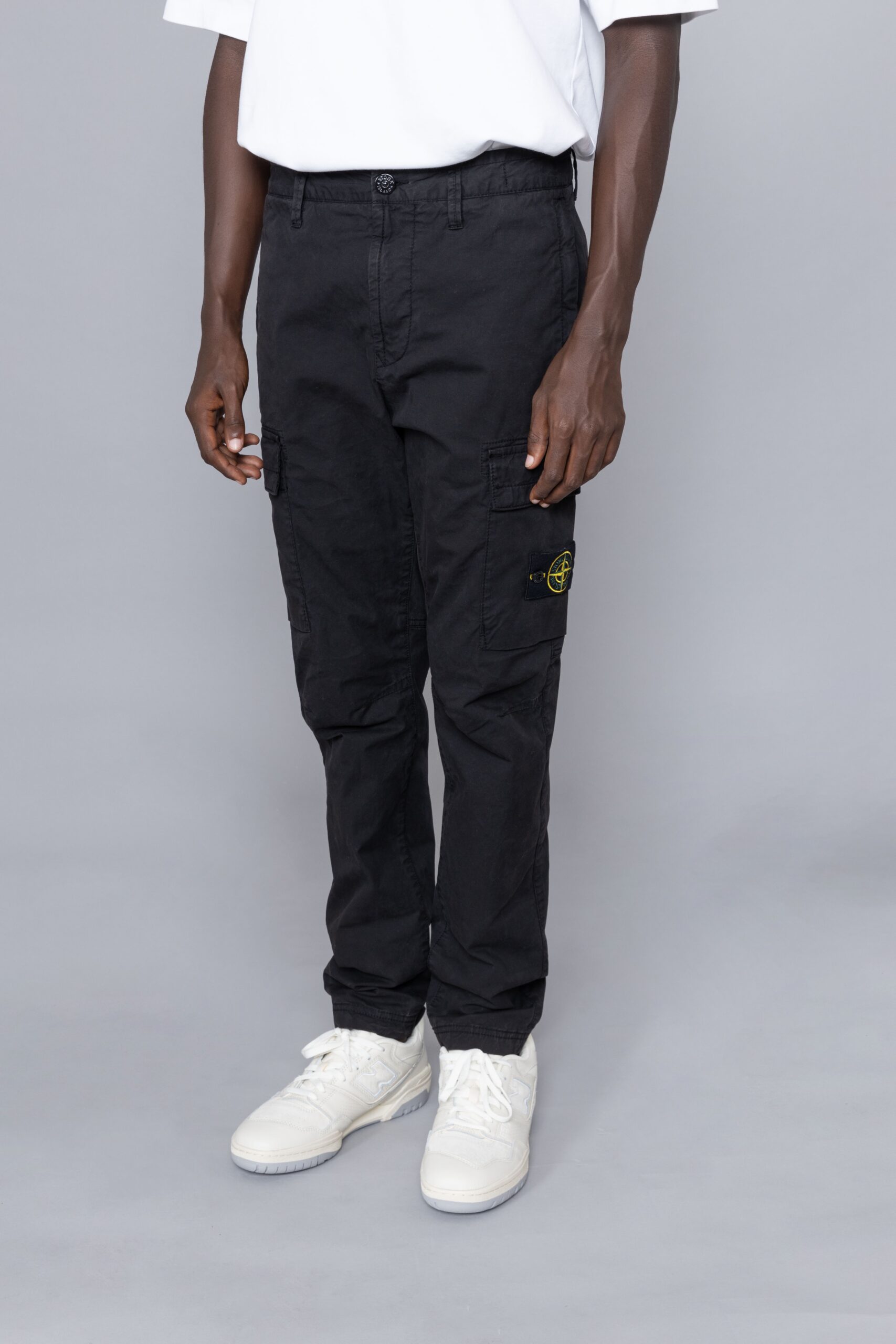 Stone Island Tapered Cargo Pants Black • Centreville Store